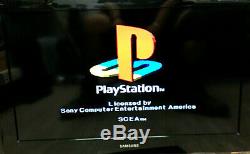 Sony Playstation 1 Système De Jeu Vidéo Console Complète Dans L'encadré Rouge Ps1 Bonne Forme