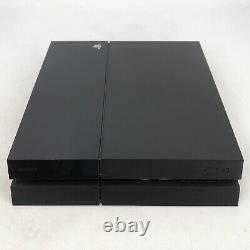 Sony Playstation 4 Noir 500 Go Bon État Avec 2 Contrôleurs + Câbles + Jeux