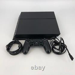 Sony Playstation 4 Noir 500 Go Bon État Avec Contrôleur + Câbles D'alimentation/hdmi