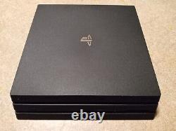 Sony Playstation 4 Pro 1tb Console Noire Utilisé Très Bon État Beaucoup D'extras