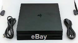 Sony Playstation 4 Ps4 Pro 1tb Console Cuh-7215b Jet Black Bonne Forme