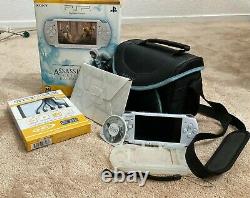 Sony Playstation Portable 3000 Console Pearl White Bon État Travaillant