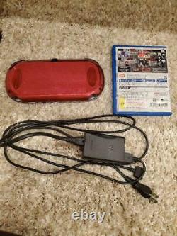 Sony Ps Playstation Vita Pch-1000 Wifi Red Japan Bon État Avec Charger