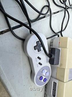 Super Nintendo Snes Console Bundle Avec 4 Jeux Bonne Condition De Travail Testée