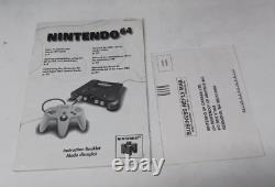 Système Nintendo 64 complet dans sa boîte, testé et fonctionnel, en très bon état