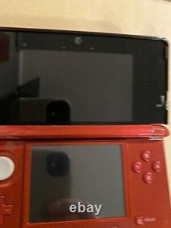 Système Portatif Nintendo 3ds Flame Rouge Avec Chargeur Et Stylo (bon État)