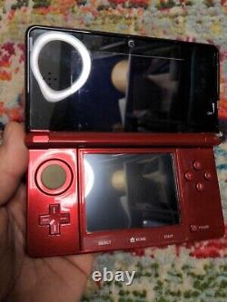 Système de jeu portable Nintendo 3DS Rouge Flamme Fonctionne en très bon état