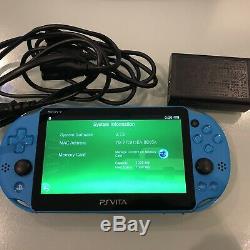 Très Rare Bonne Condition Ps Vita 2000 Pch-2000 Bleu Sony Playstation