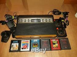 Vintage Atari 2600 Jeux Console Bonne Condition De Travail Dans La Boîte D'origine, 6 Jeux
