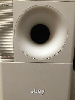 White Bose Acoustimass 10 Home Theater Speaker System 5.1 Testé +bon État