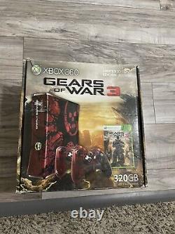 Xbox 360 S Gears Of War 3 Console Limited Edition 320gb. Très Bon État